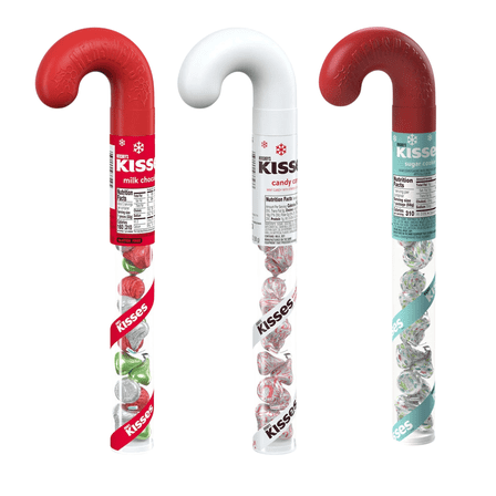 Hershey’s Kisses Holiday Candy Bundle, Milk Chocolate, Candy Cane, and Sugar Cookie Canes