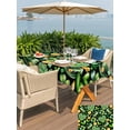 thumbnail image 4 of Outdoor Tablecloth with Umbrella Hole and Zipper, St. Patrick's Day Rectangle Table Cloth 54x80 Inch Waterproof Tablecloth, Spring Shamrocks Green Love Hats Plants Black Picnic Table Cover for Patio, 4 of 7