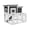 black/white without floor, variant on Elevated Rabbit Hutch with Pull-Out Tray,Wire Mesh Guinea Pig Cage with Waterproof Roof,Orange