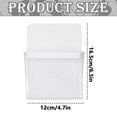 thumbnail image 3 of Magnetic Pockets for Whiteboard,Clear Plastic Magnetic Pen Storage Pocket,Magnetic Refrigerator Storage Pouch,2PC Plastic Fridge Magnet Pencil Holder Storage Organizer,6.5x4.7 Inch Wall Hanging Caddy, 3 of 4