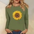 thumbnail image 2 of BangWanChi Long Sleeve Shirts for Women Women's Retro Fashion Classic Print Long Sleeved Round Neck Tops/shirt, 2 of 4