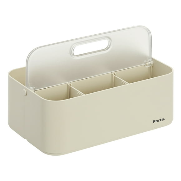 Canasta Organizadora AGBOX Con Compartimentos Divisibles Color Beige Almacenamiento Versátil y Personalizable