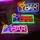 thumbnail image 4 of 1 barra LED de neón, letras de neón, arte de pared, letrero de luz de neón, bonita lámpara de neón para Bar, Club, fiesta, decoración de regalo, decoración de fiesta, 42*22cm TUNC Sencillez, 4 of 5