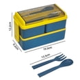thumbnail image 5 of Bolincty Bento Box Adult Lunch Box 47oz Containers for Adults Men Women with 3 Compartments Lunchable Food Container, Microwave & Dishwasher Safe, 5 of 7