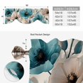 thumbnail image 3 of Tie Up Valance Teal Brown Floral Spring Valances for Windows Summer Botanical Butterfly Balloon Shade Valance Window Treatment Short Curtain Valances for Living Room Kitchen Bedroom Bathroom 42"x12", 3 of 8