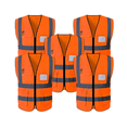 thumbnail image 1 of Paquete de 5 Chalecos de Seguridad Simonetta Vespetti Talla M Naranja, 1 of 5