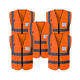 thumbnail image 1 of Paquete de 5 Chalecos de Seguridad Simonetta Vespetti Talla M Naranja, 1 of 5