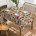 thumbnail image 2 of Rosh Hashana Tablecloth 70×70 Inch Round, Jewish Shana Tova Apple Pomegranate Honey Food Washable Table Cover for Party Picnic Dinner Decor, 2 of 6
