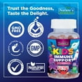 thumbnail image 5 of Kids Immune Support Supplement Gummies - Daily Childrens Vitamins C, Zinc & Echinacea - Gummy for Kids Immune Support, Ages 4 and Up, Natural Berry Flavor, Non-GMO, Gluten-Free & Vegan - 120 Gummies, 5 of 9