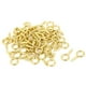 thumbnail image 1 of Uxcell 50Pcs Alambre de Jardín de 1.7mm Diámetro de Hilo Ojal Tornillo Gancho Color Dorado, 1 of 4