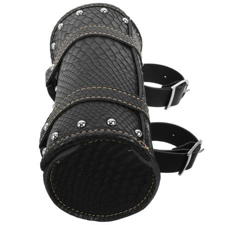 Worgeous  Motorbike Saddle Bags Black Motorcycle Tool Waterproof Leather Sling