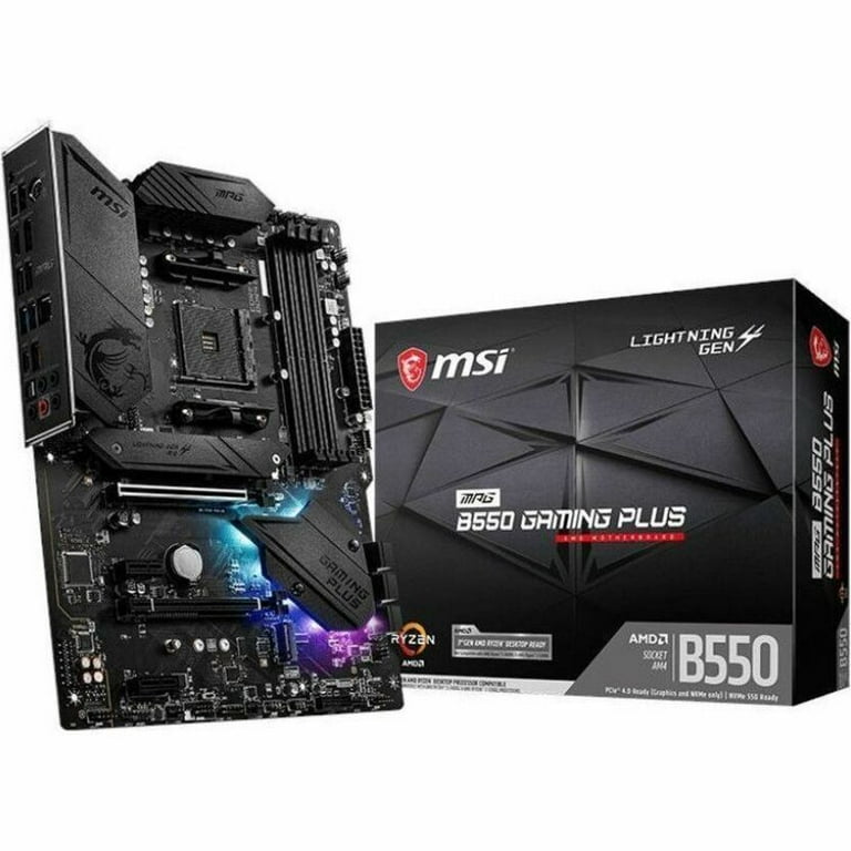 MSI マザーボード MPG B550 GAMING MB5873 MSI MPG B550 GAMING PLUS AM4 AMD Ryzen Motherboard, SATA 6Gb/s
