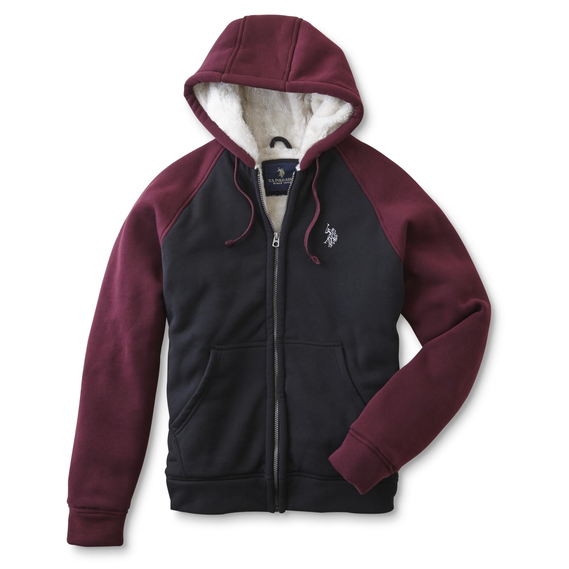 SALE NEW! Sherpa Hooded Jacket BOYS Polo Assn U.S