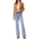 thumbnail image 2 of CHAQUETA DE CUERO PARA MUJER INSPIRADA CHIC Blazer de Manga Larga con Solapa Notch Vintage Moto Biker Abrigo Vegano de Piel Sintética L Marrón Claro, 2 of 6