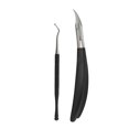 thumbnail image 1 of Vogacara Cortaúñas, portátil, profesional, lavable, anticorrosivo, antideslizante, repuesto para uñas encarnadas, herramienta de cuidado de pedicura Cuidado de los pies Negro 2 piezas Vogacara CE014671-01, 1 of 6
