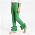 thumbnail image 5 of Karoyedx Leggings for Girls Cotton Toddler and Baby Girls Cotton Leggings Pants Full Length Basic Leggings Stretchy Legging Tight Pants Dark Green Size,11-12Y, 5 of 8