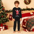 thumbnail image 4 of CUZIBR Toddler Boys Girls Christmas Pajamas Loungewear Set Long Sleeve Crew Neck Tops And Pants 2 PC Santa Claus Graphic Funny Fall Nightwear,Black,4-5 Years, 4 of 7