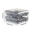 thumbnail image 2 of Kitchen Storage Rack,Slide Style Eggs Box Slide Style Eggs Roller Storage Rack Refrigerator Side Four Layer Antis Drop Eggs Collection Box,Refrigerator Side by Side,Egg Storage Box, 2 of 6