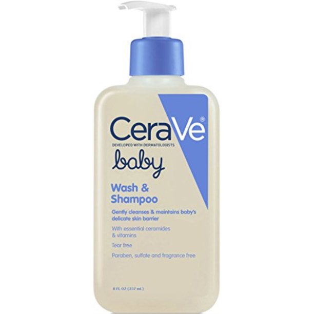 cerave baby wash & shampoo 8 oz fragrance, paraben, & sulfate free