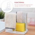 thumbnail image 4 of Yidarton Free Combination Kitchen Countertop Rag Drain Rack Dishcloth Drain Rack Punch-Free Storage Rack White, 4 of 9