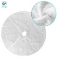 thumbnail image 5 of Deago White Faux Fur Christmas Tree Skirt, 30.5" x 30.5" x 30.5", 5 of 10