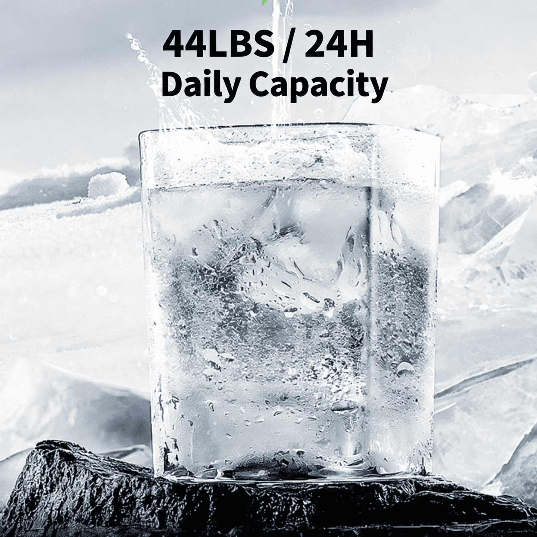 IKT Bottom Loading Water Dispenser with Nugget Ice Maker,Self-Clean,44lbs/Day,5 Gallon,,3-Temp(Cold/Hot/Room),Child Lock,for Home & Office,Black