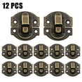 thumbnail image 1 of 5/12Set Jewelry Box Hasp Clasp Suitcase Wood Chest Cabinet Decorative Lock Latch Bronze 12Pcs, 1 of 10