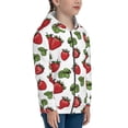 thumbnail image 5 of Rocae Hand Drawn Strawberry for Zip Up Hoodies for Teen Sweatshirt with Hood-Small, 5 of 6