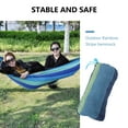 thumbnail image 3 of COOPHYA 1Pcs Hamac en Toile Rayé Bleu pour Usage Extérieur Portable 260*80cm, 3 of 5
