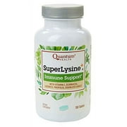 Quantum Health Super Lysine+ / Advanced Formula Lysine+ Immune Support with Vitamin C, Echinacea, Licorice, Propolis, Odorless Garlic (180 Tablets), Packaging may vary