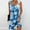 Blue#2, variant on Viikei Womens Dresses for Wedding Guest,Women's Casual Versatile Printed V Neck Casual Sleeveless Suspender Dress White XXL