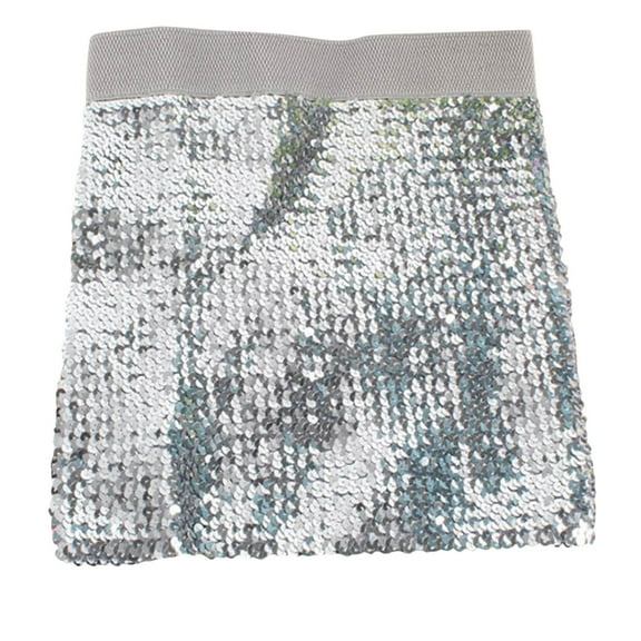 FAIWAD Women's Stretch High Waisted Sequin Skirts Shiny Sequin Party Cocktail Mini Pencil Skirt