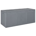 thumbnail image 1 of vidaXL Garden Storage Box Grey PP Rattan 270 L, 1 of 5