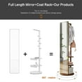 thumbnail image 4 of Furvclv Full Length Mirror, Unique Oversized Floor Mirror With Clothes Rack And Storage Shelf, Multifunctional Mirror For Living Room Bedroom Cloakroom, 4 of 9