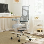 SIHOO Doro S100 Ergonomic Office Chair - with Dual Dynamic Lumbar Support, 5-Level Adjustable Backrest, 4D Coordinated Armrests, 135-degree Max. Recline Angle White