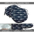 thumbnail image 2 of Vargottam Indoor/Outdoor Round Bistro Chair Cushions Block Print 15-Inch Bistro Chair Pads Waterproof Seat Chair Cushion For Home/Office- Set Of 2 (Navy Blue), 2 of 7