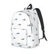 thumbnail image 1 of Disketp Cute Shark print Canvas Backpack Lightweight Travel Daypack Student Rucksack Laptop Backpack-Small, 1 of 5