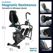 Teeter FreeStep LT1 Recumbent Cross Trainer Stepper, Zero-Impact Exercise Bike, Free App w/Trainer Workouts