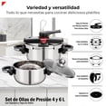 thumbnail image 2 of Set De Ollas De Presión 4 y 6 Litros Acero Inox Bogner BPCH0406L, 2 of 11
