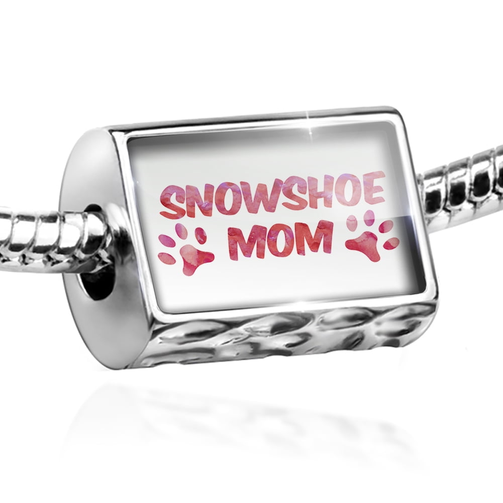 Bead Dog & Cat Mom Snowshoe Charm Fits All European Bracelets by NEONBLOND
