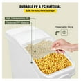 thumbnail image 4 of 27 Gallon Ingredient Storage Bin - Food Container with Scoop & Lid - 100L Airtight Dry Food Keeper for Kitchen, Rice, Flour, Pet Food - White, 4 of 7