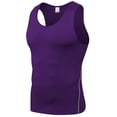 thumbnail image 4 of Afdoent Tank Tops Men Performance Athletic Compression Tank Top For Workout Basketball Gym Running Fitness Sleeveless Shirt Wicking Activewear Beach Vacation, 4 of 4