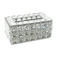 thumbnail image 2 of Cubierta Rectangular para Caja de Pañuelos de Cristal, Caja Decorativa de Papel Higiénico, Servilletero de Cristal, Soporte para Pañuelos Faciales Par Plata Macarena soporte de tejido de cristal, 2 of 8