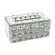 thumbnail image 2 of porta pañuelos de cristal,Titular de tejido de cristal decoración glam decoración del hogar,caja cubierta bling escritorio plata facial baño casa,servilletas papel Soledad porta pañuelos de cristal, 2 of 10