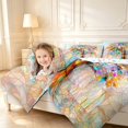 thumbnail image 4 of Homewish Watercolor Nature Tree 7 Pieces Full Size Bedding Sets,Colorful Glass Full Size Bed in a Bag,Yellow Blue,Colorful Stars Reversible, 4 of 8