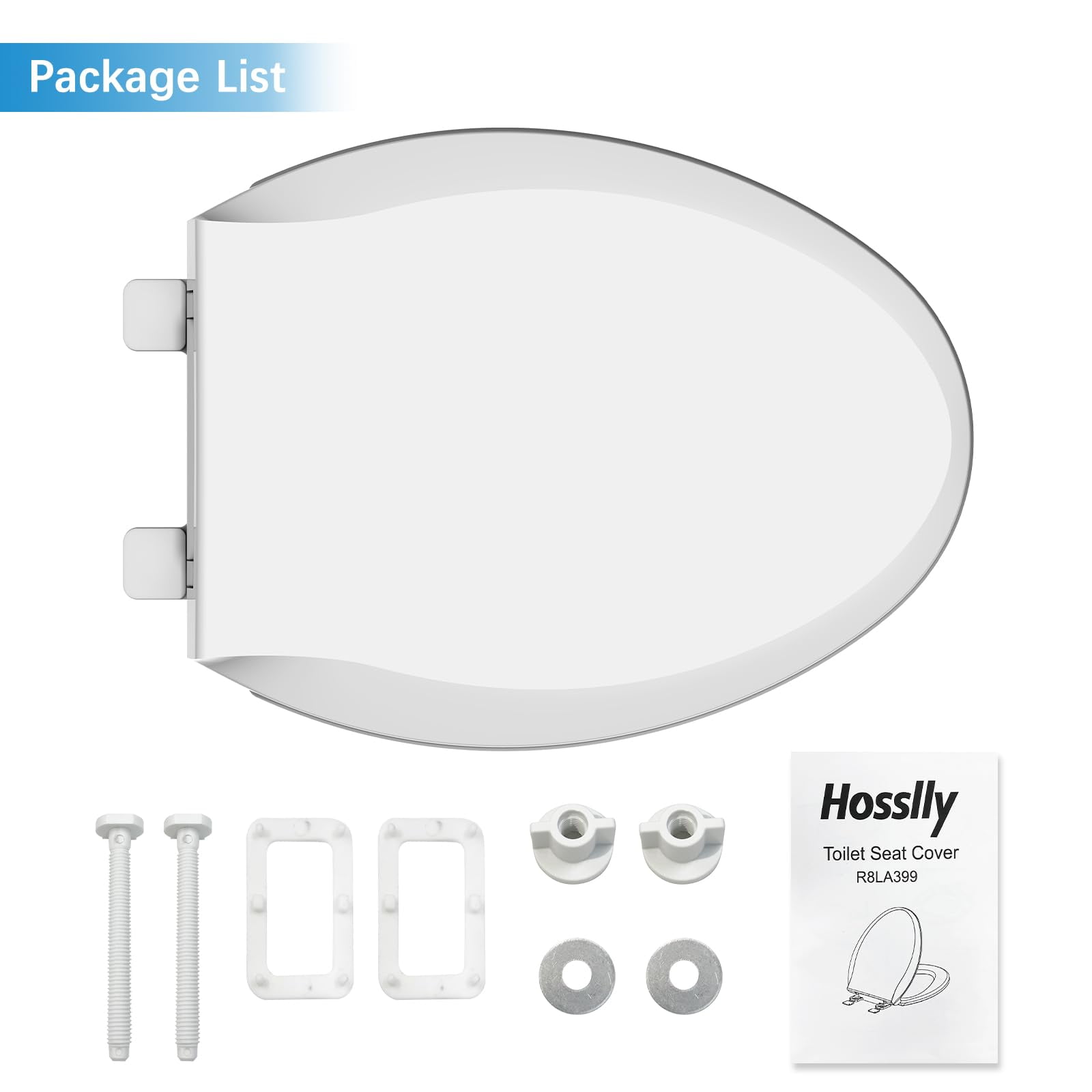 Toilet Seat, Elongated Toilet Seat with Toddler Seat Built in, Potty Training Toilet Seat Elongated Fits Both Adult and Child, with Slow Close and Magnets- Elongated