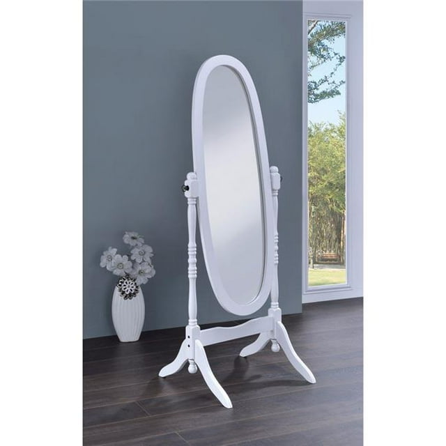 Miroir Traditionnel Ovale en Forme de Cheval, Blanc