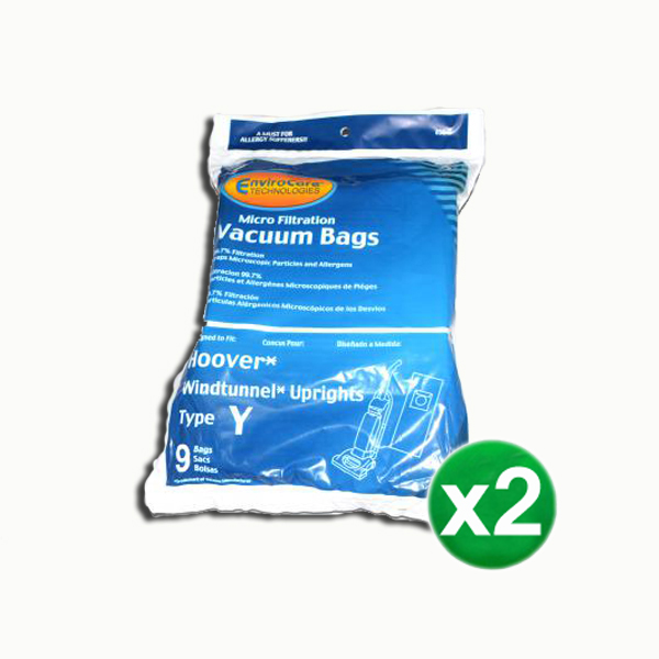 18 Hoover Envirocare Windtunnel Upright Type Y Vacuum Bags 8569