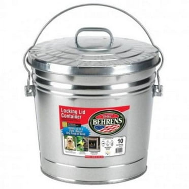 Behrens 10 Gallon Galvanized Steel Locking Lid Storage Can