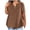 Brown, variant on Womens Blouse up to 60% Off Breathable Flowy Cotton Soft Holiday Beach Tee Short Sleeve Cozy Style Solid Tshirt Athletic Ladies Tops Pure Colour Trendy Shirts Sports V-Neck Blouse T-shirt